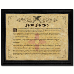 New Mexico Vintage History Flag Canvas Print, Picture Frame Gift Ideas Home Décor Wall Art Decoration