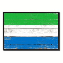 Load image into Gallery viewer, Sierra Leone Country National Flag Vintage Canvas Print with Picture Frame Home Decor Wall Art Collection Gift Ideas
