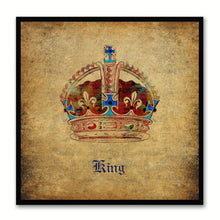 Load image into Gallery viewer, King Brown Canvas Print Black Frame Kids Bedroom Wall Home Décor
