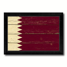 Load image into Gallery viewer, Qatar Country Flag Vintage Canvas Print with Black Picture Frame Home Decor Gifts Wall Art Decoration Artwork
