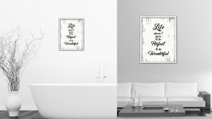 Life Doesn't Have To Be Perfect To Be Wonderful Vintage Saying Gifts Home Decor Wall Art Canvas Print with Custom Picture Frame