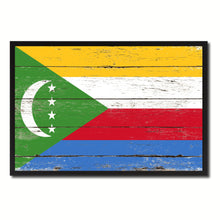 Load image into Gallery viewer, Comoros Country National Flag Vintage Canvas Print with Picture Frame Home Decor Wall Art Collection Gift Ideas
