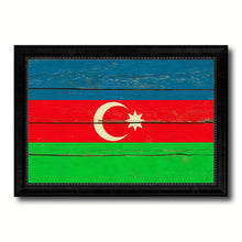 Load image into Gallery viewer, Azerbaijan Country Flag Vintage Canvas Print with Black Picture Frame Home Decor Gifts Wall Art Decoration Artwork
