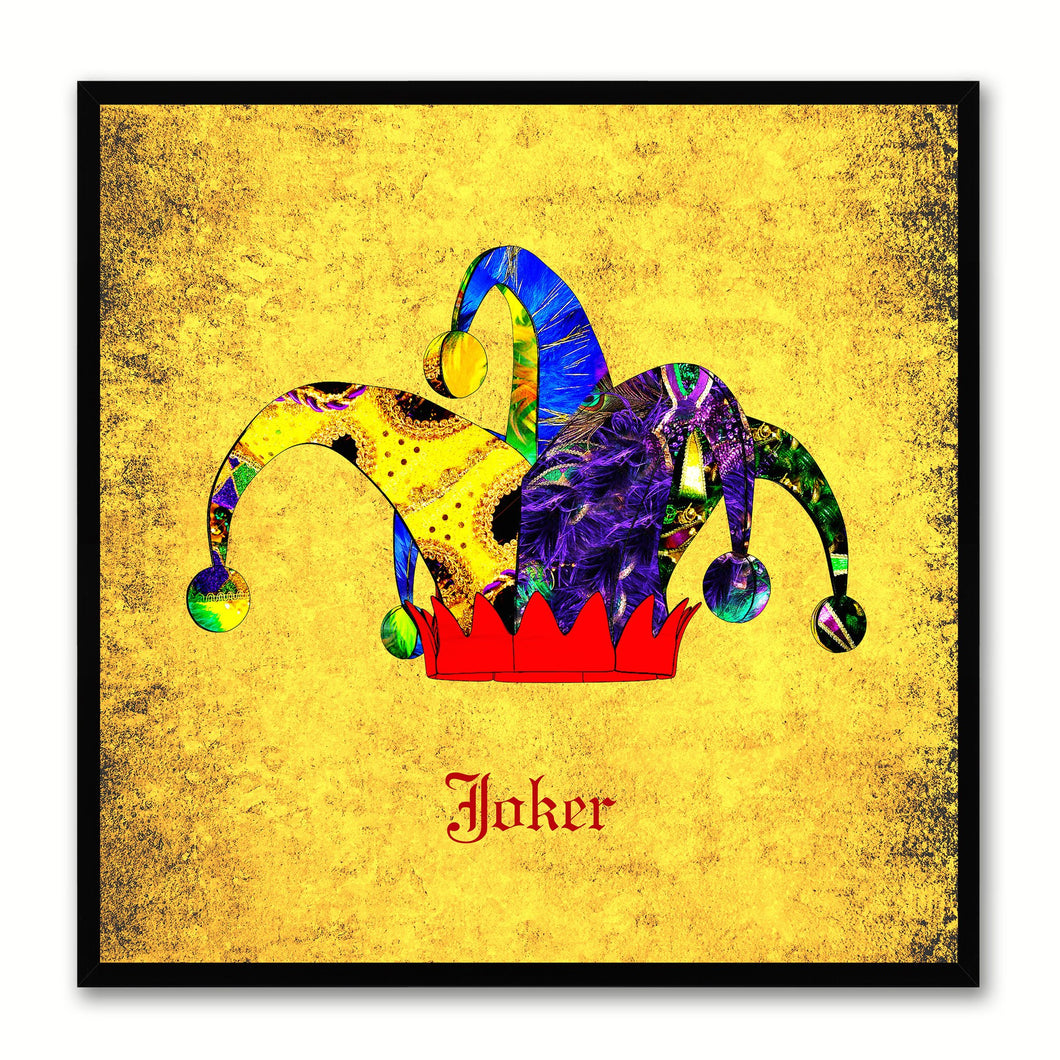 Joker Yellow Canvas Print Black Frame Kids Bedroom Wall Home Décor