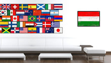 Load image into Gallery viewer, Hungary Country National Flag Vintage Canvas Print with Picture Frame Home Decor Wall Art Collection Gift Ideas
