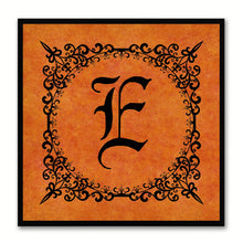 Load image into Gallery viewer, Alphabet E Orange Canvas Print Black Frame Kids Bedroom Wall Décor Home Art
