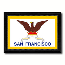 Load image into Gallery viewer, San Francisco City San Francisco State Flag Canvas Print Black Picture Frame
