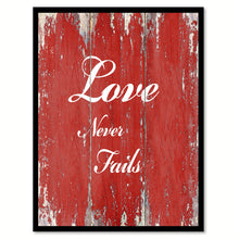 Load image into Gallery viewer, Love never fails  Quote Saying Gift Ideas Home Décor Wall Art
