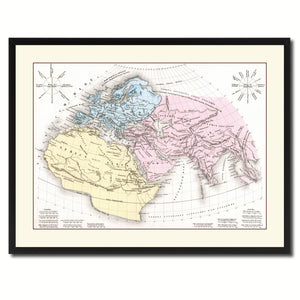 World In The Time Of Ptolomy Vintage Antique Map Wall Art Home Decor Gift Ideas Canvas Print Custom Picture Frame