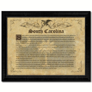 South Carolina Vintage History Flag Canvas Print, Picture Frame Gift Ideas Home Décor Wall Art Decoration