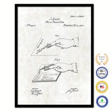 Load image into Gallery viewer, 1862 Pen and Pencil Case Old Patent Art Print on Canvas Custom Framed Vintage Home Decor Wall Decoration Great for Gifts
