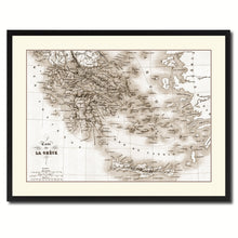 Load image into Gallery viewer, Greece Vintage Sepia Map Canvas Print, Picture Frame Gifts Home Decor Wall Art Decoration
