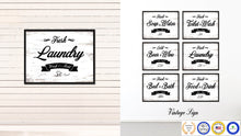 Load image into Gallery viewer, Fresh Laundry Vintage Sign White Canvas Print Home Decor Wall Art Gifts Picture Frames

