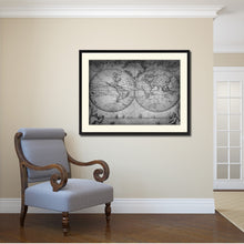 Load image into Gallery viewer, Vintage World Vintage B&amp;W Map Canvas Print, Picture Frame Home Decor Wall Art Gift Ideas
