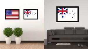 Australian White Ensign City Australia Country Flag Canvas Print Black Picture Frame