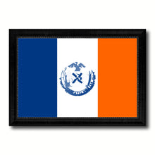 Load image into Gallery viewer, New York City New York State Flag Canvas Print Black Picture Frame
