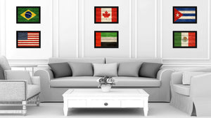 United Arab Emirates Country Flag Texture Canvas Print with Black Picture Frame Home Decor Wall Art Decoration Collection Gift Ideas