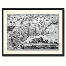 Load image into Gallery viewer, New England Vintage B&amp;W Map Canvas Print, Picture Frame Home Decor Wall Art Gift Ideas
