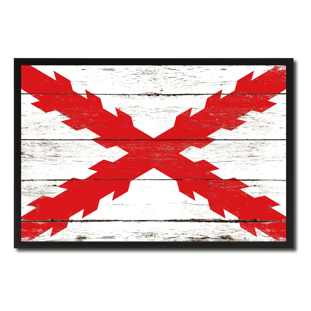 Spanish Ensign Spain Royal War Military Flag Vintage Canvas Print with Picture Frame Home Decor Man Cave Wall Art Collectible Decoration Artwork Gifts