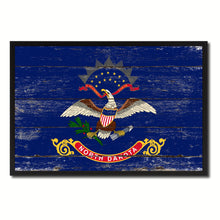 Load image into Gallery viewer, North Dakota State Flag Vintage Canvas Print with Black Picture Frame Home DecorWall Art Collectible Decoration Artwork Gifts
