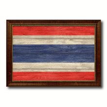 Load image into Gallery viewer, Thailand Country Flag Texture Canvas Print with Brown Custom Picture Frame Home Decor Gift Ideas Wall Art Decoration
