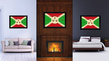 Load image into Gallery viewer, Burundi Country Flag Vintage Canvas Print with Black Picture Frame Home Decor Gifts Wall Art Decoration Artwork
