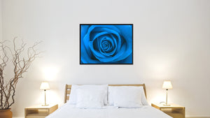 Blue Rose Flower Framed Canvas Print Home Décor Wall Art
