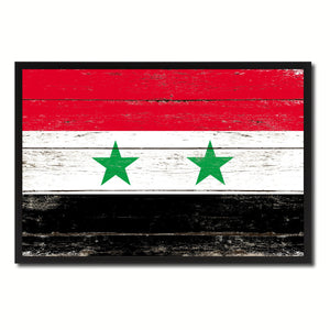 Syria Country National Flag Vintage Canvas Print with Picture Frame Home Decor Wall Art Collection Gift Ideas