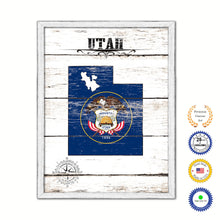 Load image into Gallery viewer, Utah Flag Gifts Home Decor Wall Art Canvas Print with Custom Picture Frame
