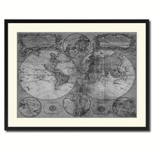 Load image into Gallery viewer, World Vintage B&amp;W Map Canvas Print, Picture Frame Home Decor Wall Art Gift Ideas
