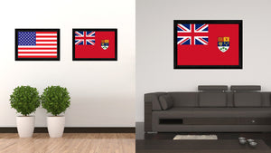 Canadian Red Ensign City Canada Country Flag Canvas Print Black Picture Frame