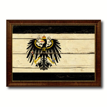 Load image into Gallery viewer, Kingdom of Prussia Germany Historical Flag Vintage Canvas Print with Brown Picture Frame Gifts Ideas Home Decor Wall Art Decoration
