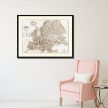Load image into Gallery viewer, Europe Geological Vintage Sepia Map Canvas Print, Picture Frame Gifts Home Decor Wall Art Decoration
