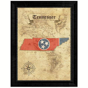 Tennessee State Vintage Map Gifts Home Decor Wall Art Office Decoration