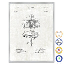 Load image into Gallery viewer, 1899 Lemon Squeezer Old Patent Art Print on Canvas Custom Framed Vintage Home Decor Wall Decoration Great for Gifts
