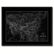 Load image into Gallery viewer, Mongolian Empire Asia Vintage Monochrome Map Canvas Print, Gifts Picture Frames Home Decor Wall Art
