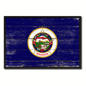 Minnesota Flag Canvas Print, Picture Frame Gift Ideas Home Décor Wall Art Decoration