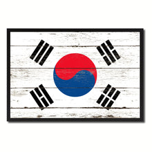 Load image into Gallery viewer, Korea Country National Flag Vintage Frame Canvas Print Home Decor Wall Art
