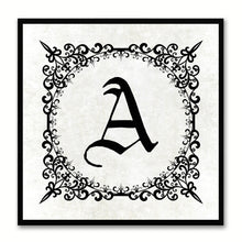 Load image into Gallery viewer, Alphabet A White Canvas Print Black Frame Kids Bedroom Wall Décor Home Art
