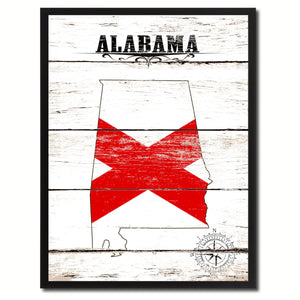 Alabama State Flag Gifts Home Decor Wall Art Canvas Print Picture Frames