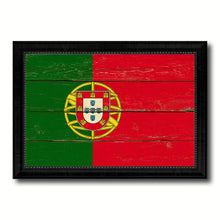 Load image into Gallery viewer, Portugal Country Flag Vintage Canvas Print with Black Picture Frame Home Decor Gifts Wall Art Decoration Artwork
