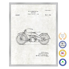 Load image into Gallery viewer, 1924 Motor Cycle Old Patent Art Print on Canvas Custom Framed Vintage Home Decor Wall Decoration Great for Gifts
