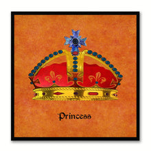 Load image into Gallery viewer, Princess Orange Canvas Print Black Frame Kids Bedroom Wall Home Décor
