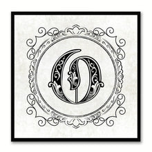 Load image into Gallery viewer, Alphabet O White Canvas Print Black Frame Kids Bedroom Wall Décor Home Art

