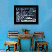 Load image into Gallery viewer, New England Vintage Vivid Color Map Canvas Print, Picture Frame Home Decor Wall Art Office Decoration Gift Ideas
