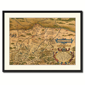 Germany Bavaria Vintage Antique Map Wall Art Home Decor Gift Ideas Canvas Print Custom Picture Frame