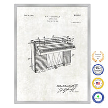 Load image into Gallery viewer, 1940 Electric Piano Old Patent Art Print on Canvas Custom Framed Vintage Home Decor Wall Decoration Great for Gifts
