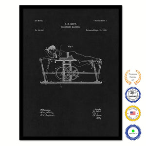 1885 Excercising Machine Old Patent Art Print on Canvas Custom Framed Vintage Home Decor Wall Decoration Great for Gifts