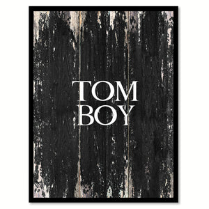 Tomboy Funny Quote Saying Canvas Print with Picture Frame Home Decor Wall Art