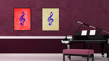 Load image into Gallery viewer, Treble Music Brown Canvas Print Pictures Frames Office Home Décor Wall Art Gifts
